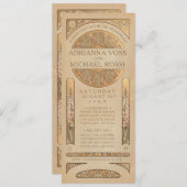 Or Nouveau Deco des invitations | de mariage (Devant / Derrière)