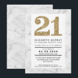 OR NUMÉRO DE PARTIES SCINTILLANT 21 21e INVITATION<br><div class="desc">*** REMARQUE - L'EFFET PARTIES SCINTILLANT OR EST UNE IMAGE IMPRIMÉE *** Un design d'invitation branché pour votre ANNIVERSAIRE pour n'importe quel âge - contactez-moi pour changer le type de parties scintillant pour vous! Configuration en tant que modèle il est simple pour vous d'ajouter vos propres détails, ou appuyez sur...</div>