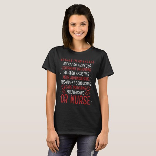 OR Nursing Essentials Funny Operating Room Nursing T-shirt (Voorkant volledig)