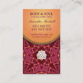 Or OM Batik Nouvel Âge Carte de visite Holistique (Dos)