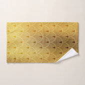 Or, or, luxe, chic, art déco, motif, déco (Serviette à main)