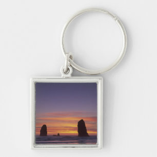 OR, Oregon-kust, Cannon Beach, zeestapels bij Sleutelhanger