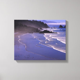 OR, Oregon-kust, Ecola SP, Indian Beach met Canvas Afdruk