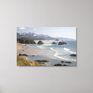 OR, Oregon-kust, Ecola State Park, Crescent Canvas Afdruk
