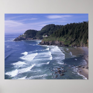 OR, Oregon-kust, Heceta Head Lighthouse, op Poster
