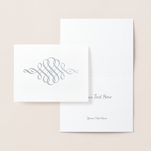 Or ou Argent Moderne élégant modèle floral (Affichage)