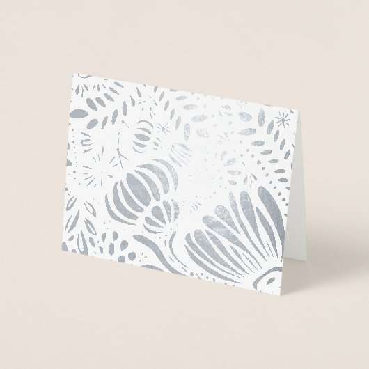 Or ou Argent Moderne élégant modèle floral (Devant)