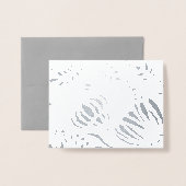 Or ou Argent Moderne élégant modèle floral (Devant avec enveloppe)