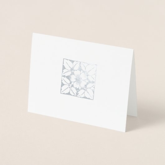 Or ou Argent Moderne élégant modèle floral (Devant)