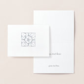 Or ou Argent Moderne élégant modèle floral (Affichage)