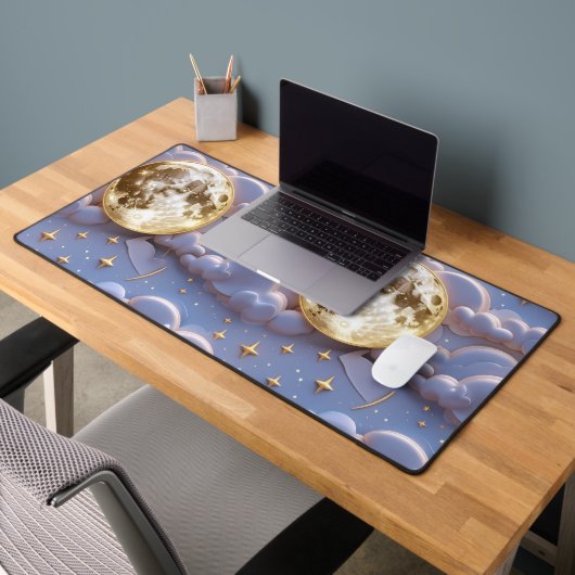 Or pâle bleu lavande Lune céleste (Bureau 2)