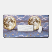 Or pâle bleu lavande Lune céleste (Clavier et souris)