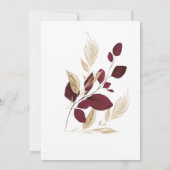 Or personnalisé et Faire-part de mariage Bourgogne (Dos)