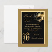 or PLAT du bonbon 16 au carte de remerciements 4x5 (Devant / Derrière)