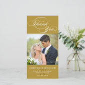 OR PREMIER SCRIPT MARIAGE MERCI CARTE PHOTO (Debout devant)
