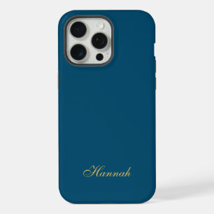 Or Professionnel Tendance Minimaliste Nom Bleu Or