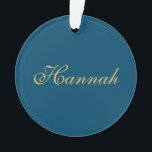 Or Professionnel Tendance Minimaliste Nom Bleu Or<br><div class="desc">Représentez-vous avec ce design moderne et élégant. Ce modèle peut être personnalisé pour répondre à tous les métiers professionnels.</div>