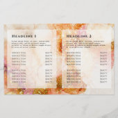 or rose aquarelle fausse feuille bifold brochure (Dos)