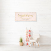 Or & Rose | Bannière pour une fête de félicitation (En situation)