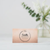 Or rose chic et carte de visite noir de fabricant (Debout devant)