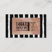 Or rose de carte de visite professionnelle de (Dos)