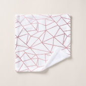 Or rose de faux élégant élégant géométrique (Gant de toilette)