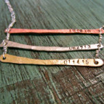 Or rose de rangée triple, argent, et collier en<br><div class="desc">Vérifiez cet article fabriqué à la main et personnalisable - le collier de stratus. Montrez les nombreuses couches de votre vie avec ce morceau très unique.</div>