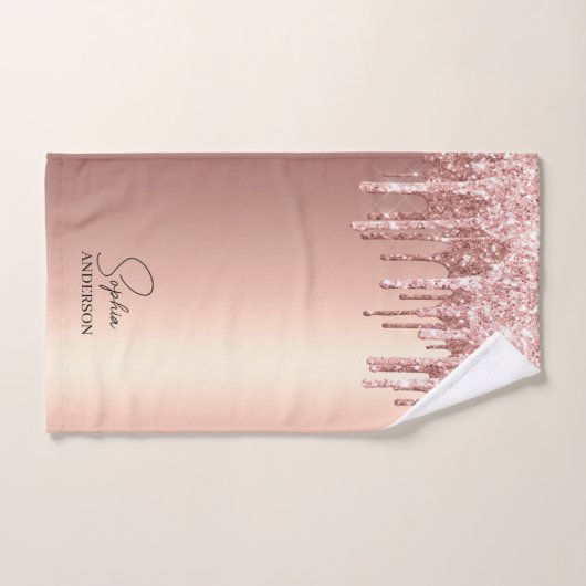 Or Rose de séchage moderne (Serviette à main)