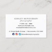 Or Rose Et Gris| Cartes de visite photographiques (Dos)