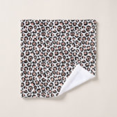 Or rose et imprimé léopard noir  (Gant de toilette)
