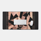 Or rose et noir dans un Motif Abstrait (Clavier et souris)