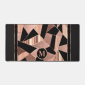 Or rose et noir dans un Motif Abstrait (Recto)