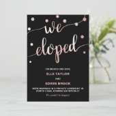 Or rose et noir | Glam Elopement Faire-part (Debout devant)