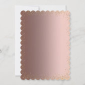 or rose, étoiles Baby shower Invitation (Dos)