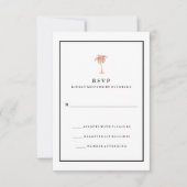 Or Rose Faux et Palmier noir | Glam RSVP (Devant)