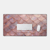Or rose faux iridescent écailles de sirène (Clavier et souris)
