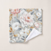 Or rose floral élégant (Gant de toilette)