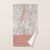 or rose marbre abstrait élégant nom de fille (Serviette à main)