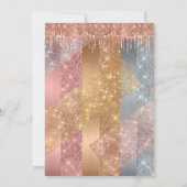 Or rose moderne invitation Anniversaire (Dos)