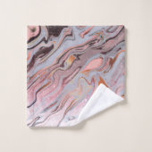 Or rose pailleté et marbre (Gant de toilette)