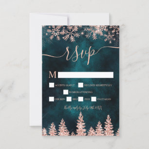 or rose pin turquoise marine Noël hiver rsvp