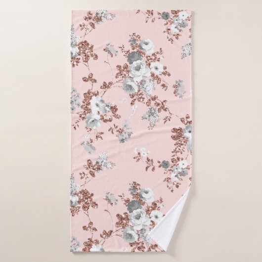 Or rose rose rose rose moderne parties scintillant (Serviette de bain)