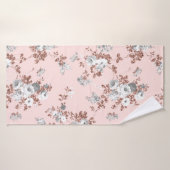 Or rose rose rose rose moderne parties scintillant (Serviette de bain)