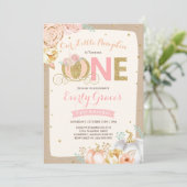Or rose rustique de ?ère invitation d'anniversaire (Debout devant)