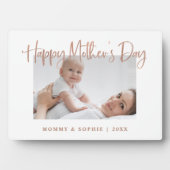 Or Rose | Script Happy Mother's Day Photo Plaque (Devant)