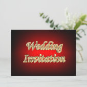 Or rouge couleurs asiatiques populaires Invitation (Debout devant)