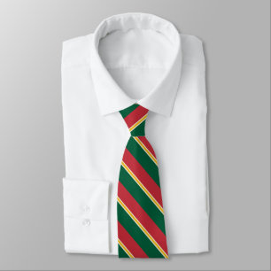 Or rouge de blé et cravate verte de rayure