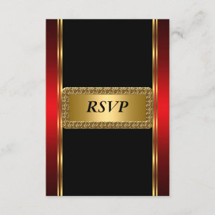 Or rouge Noir Art Déco RSVP