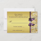 Or RSVP Noces de Diamants Faux Strass Doré (Dos)