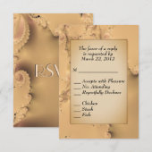 Or RSVP Or avec le choix de menu (Devant / Derrière)